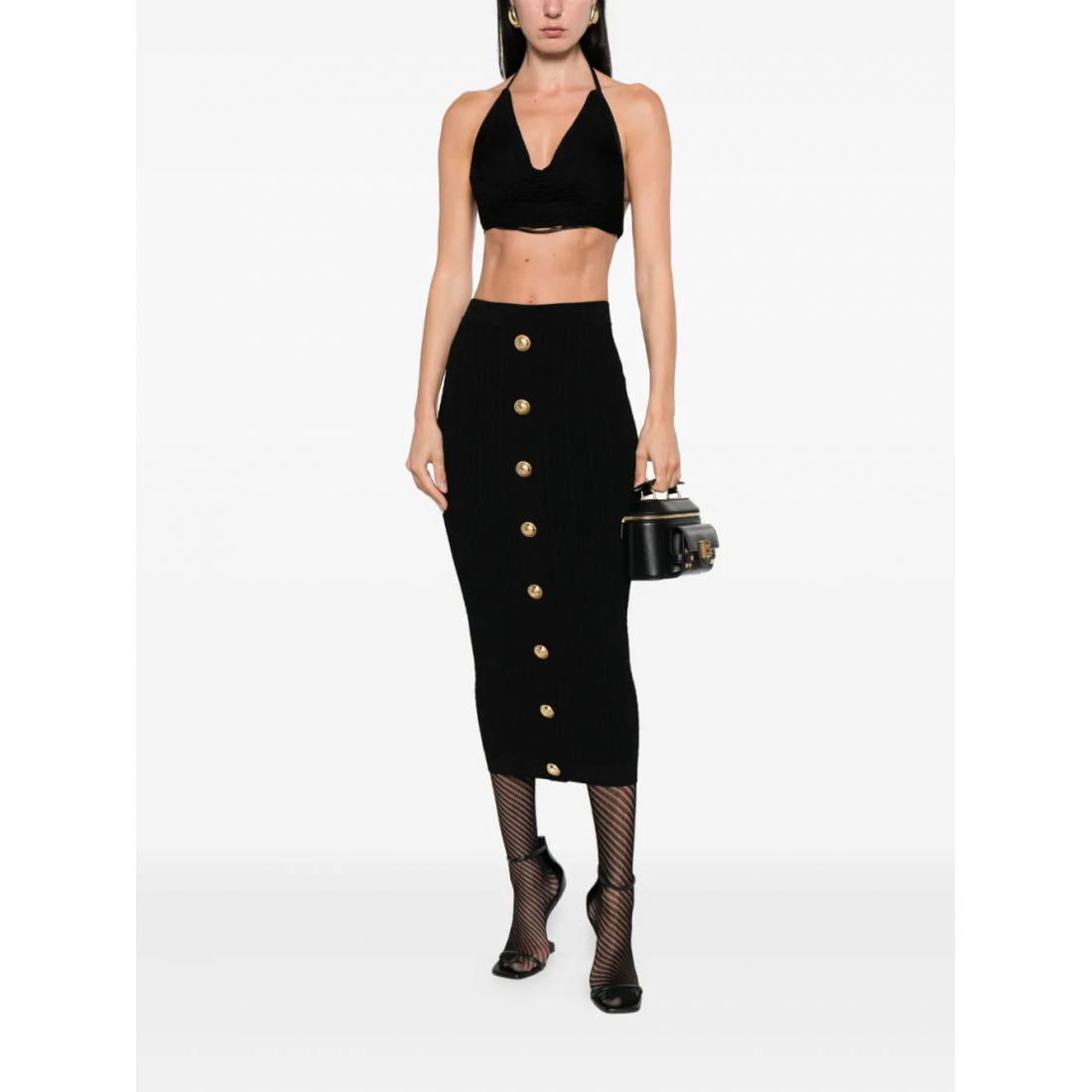 Jupe Midi 'Button-Front' pour Femmes