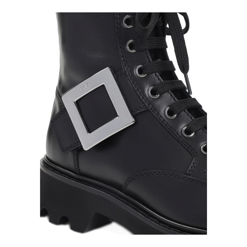 Women's 'Buckle-Detail Lace-Up' Combat Boots