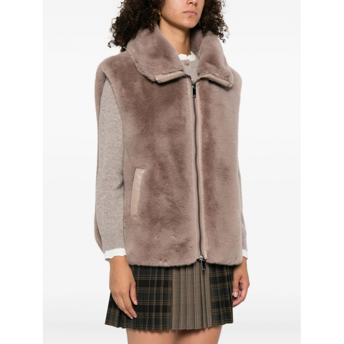Gilet 'Faux-Fur Zip-Front' pour Femmes