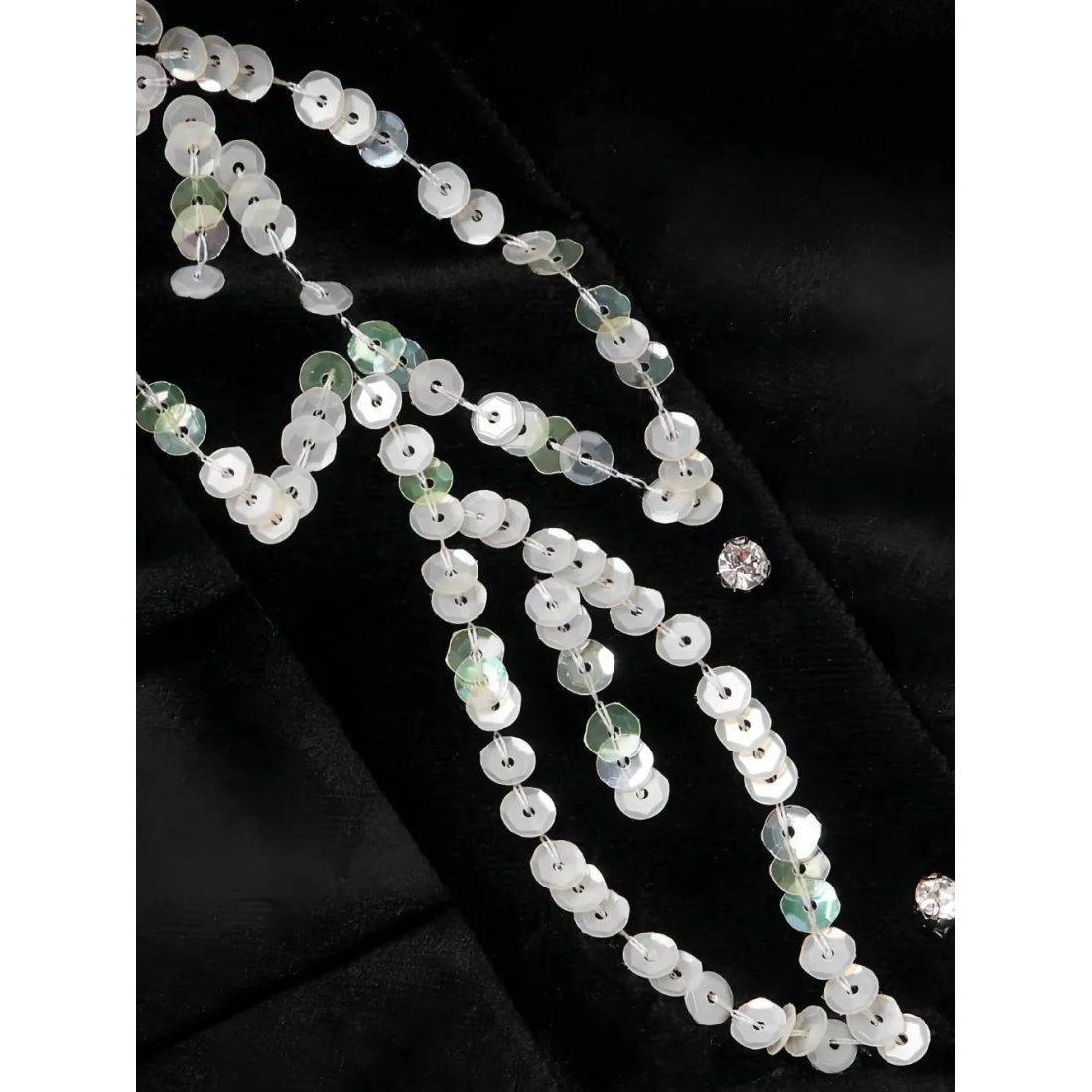 Blouse sans manches 'Sequin-Embellished Bow' pour Femmes