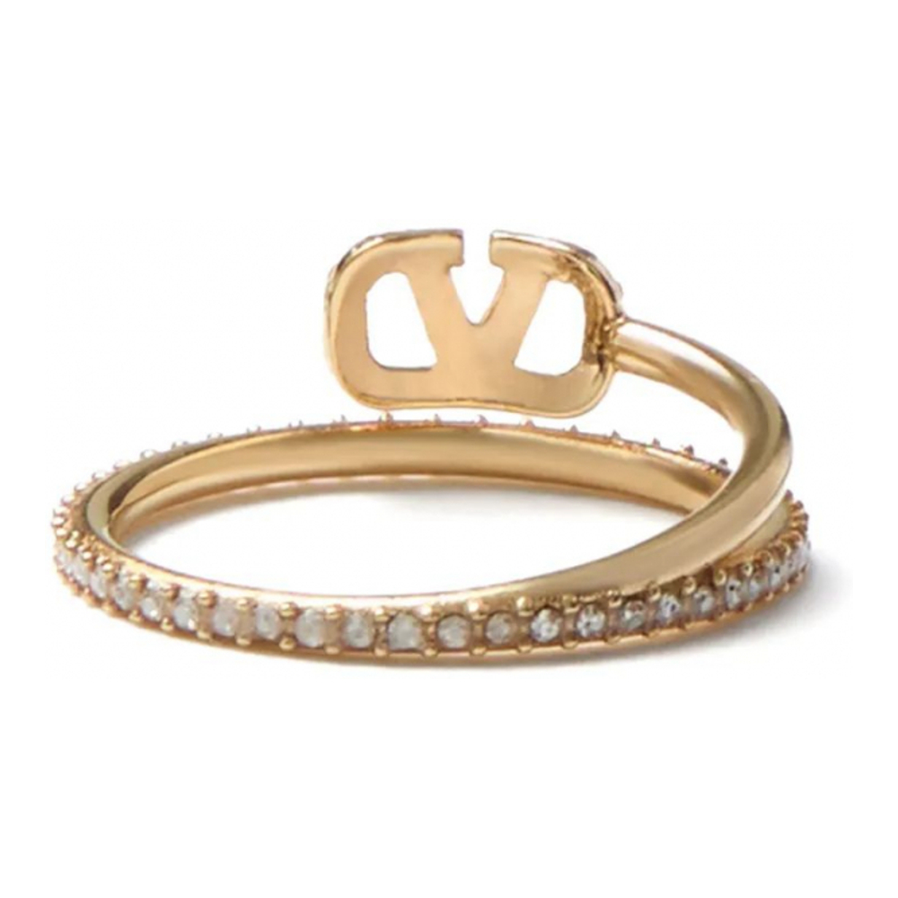 'VLogo Signature Crystal' Ring für Damen