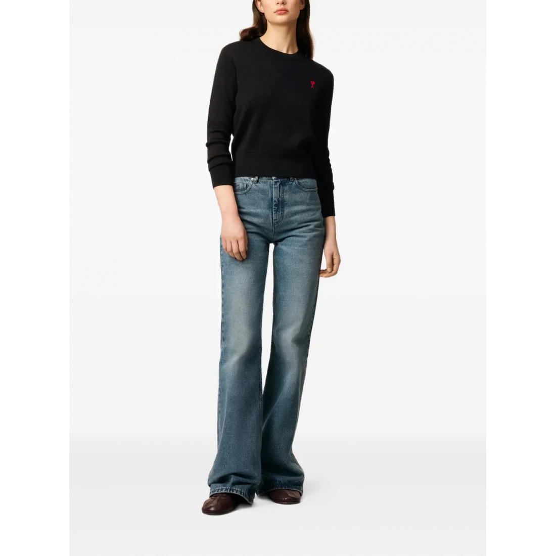 'Heart-Embroidered' Pullover für Damen