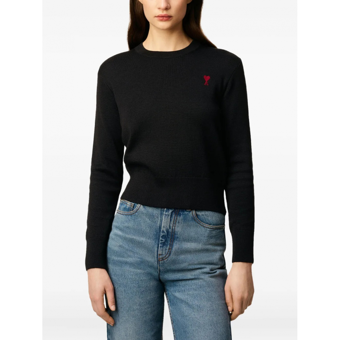 'Heart-Embroidered' Pullover für Damen