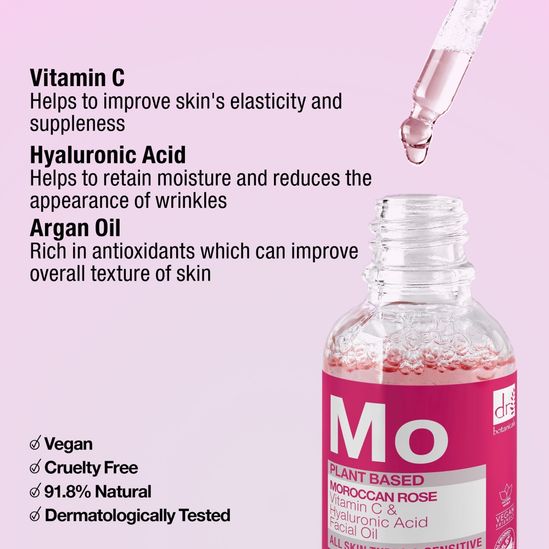 Huile pour le visage 'Plant Based Moroccan Rose Superfood' - 15 ml