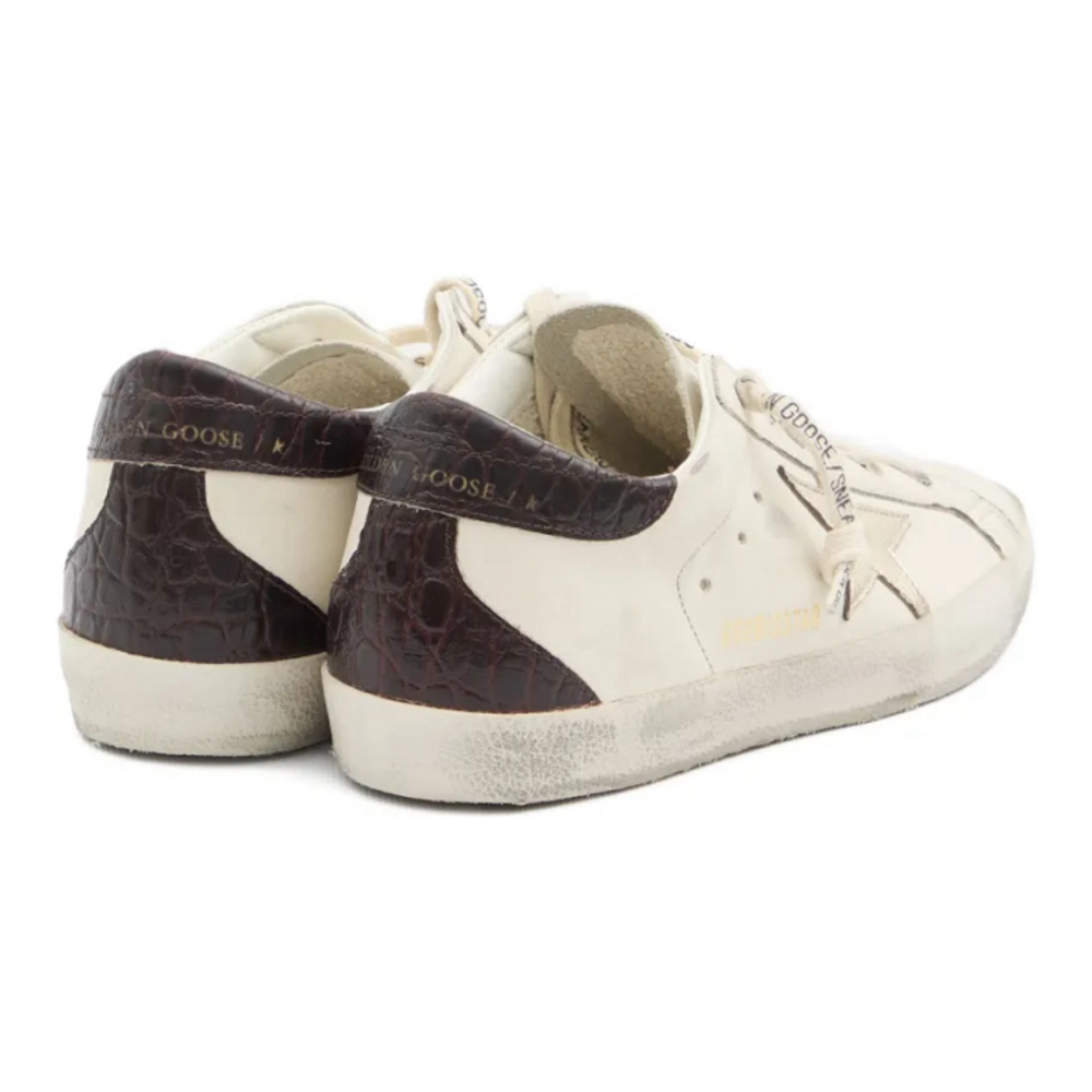 Women's 'Super-Star Crocodile-Effect' Sneakers