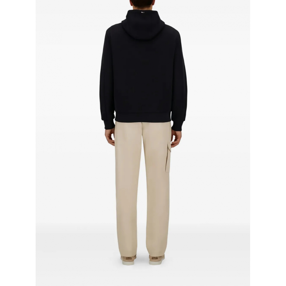 Men's 'Ribbed Panelled Zip-Front' Hoodie