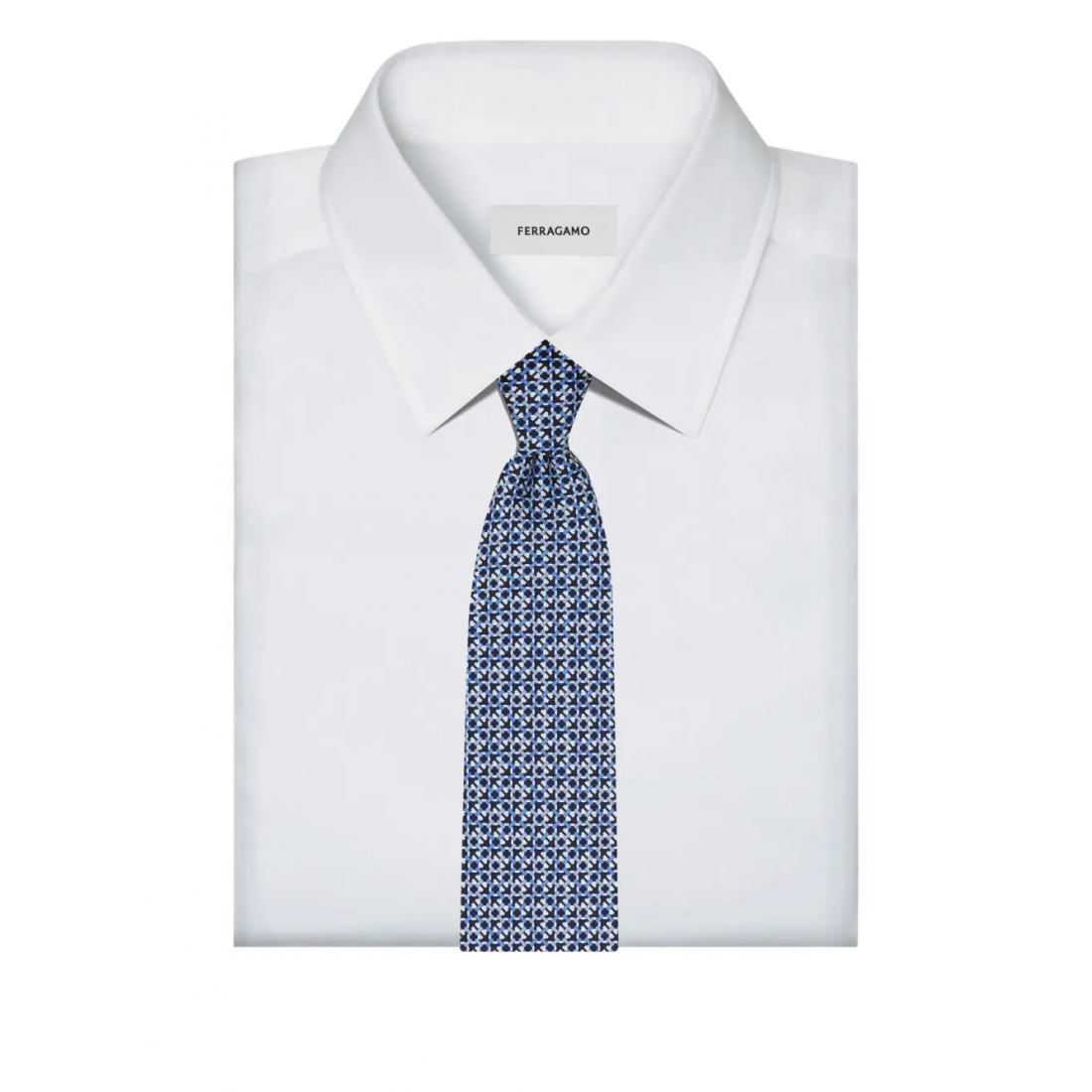 Cravate 'Gancini-Pattern' pour Hommes