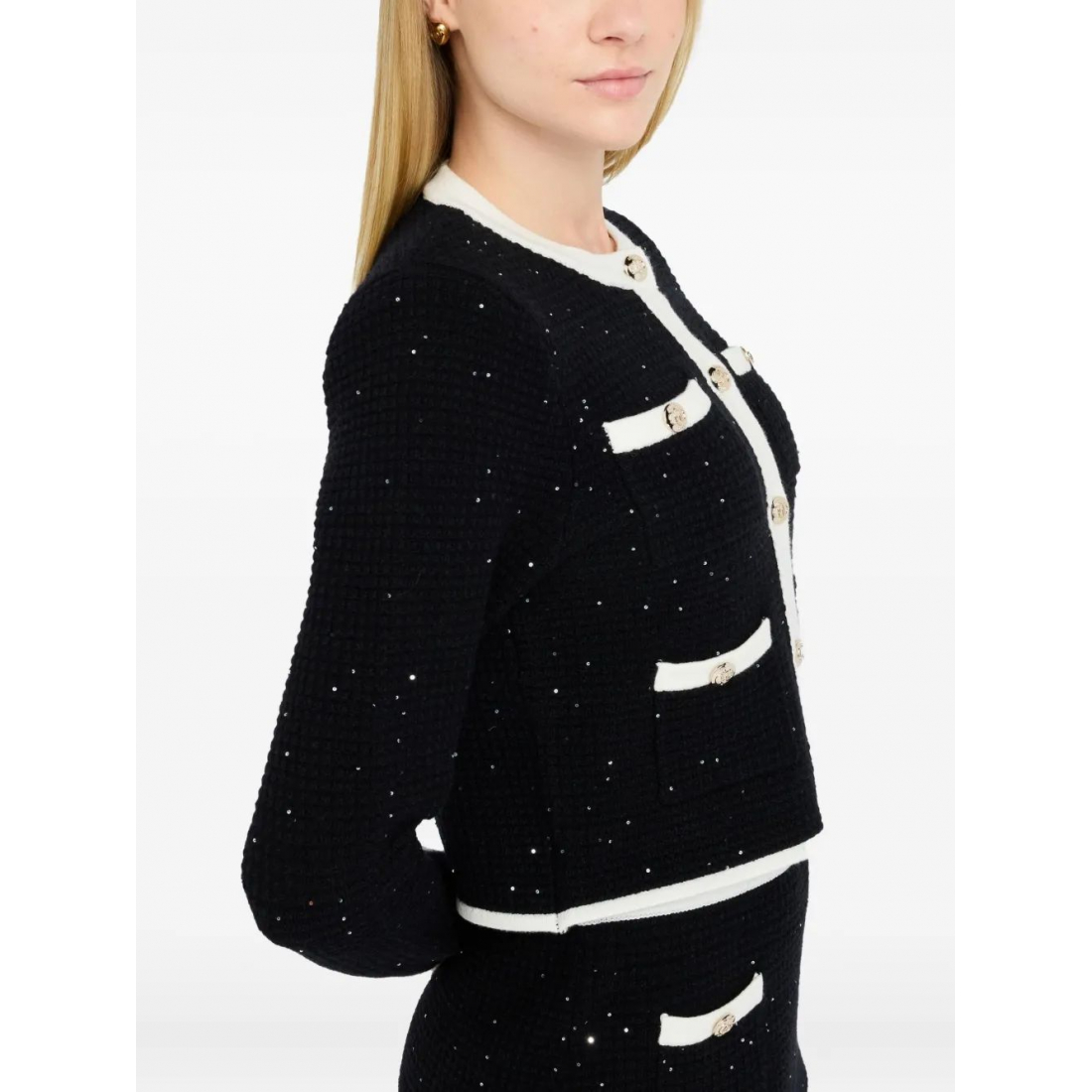 Veste de smoking 'Glitter-Embellished Buttoned' pour Femmes