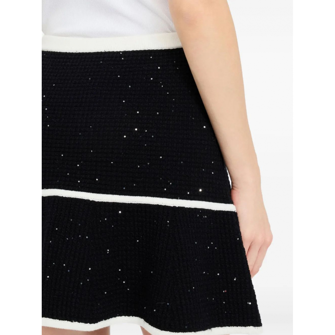 Mini Jupe 'Sequin-Embellished Ruffled' pour Femmes