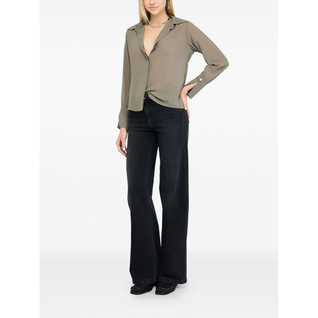 Chemise 'Beaded-Collar' pour Femmes