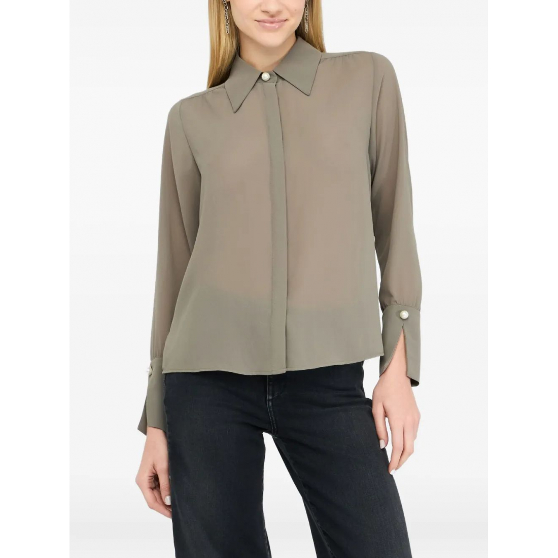 Chemise 'Beaded-Collar' pour Femmes