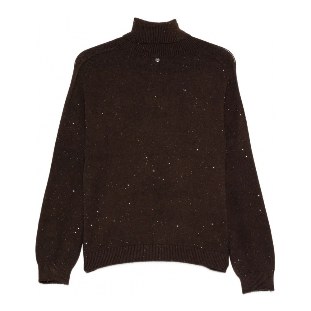 Pull 'Roll-Neck Sequin-Embellished' pour Femmes