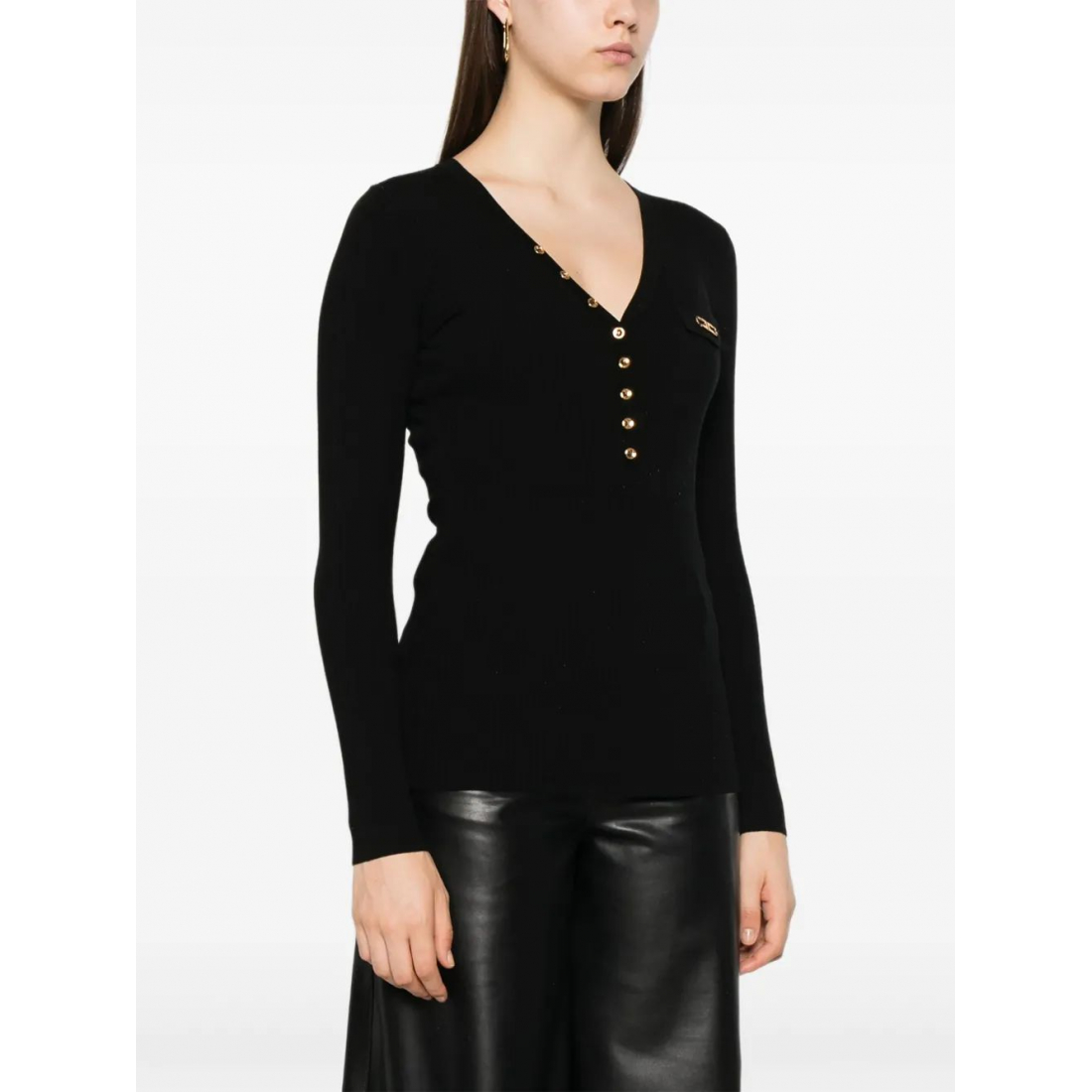 Top à manches longues 'Logo-Detail' pour Femmes