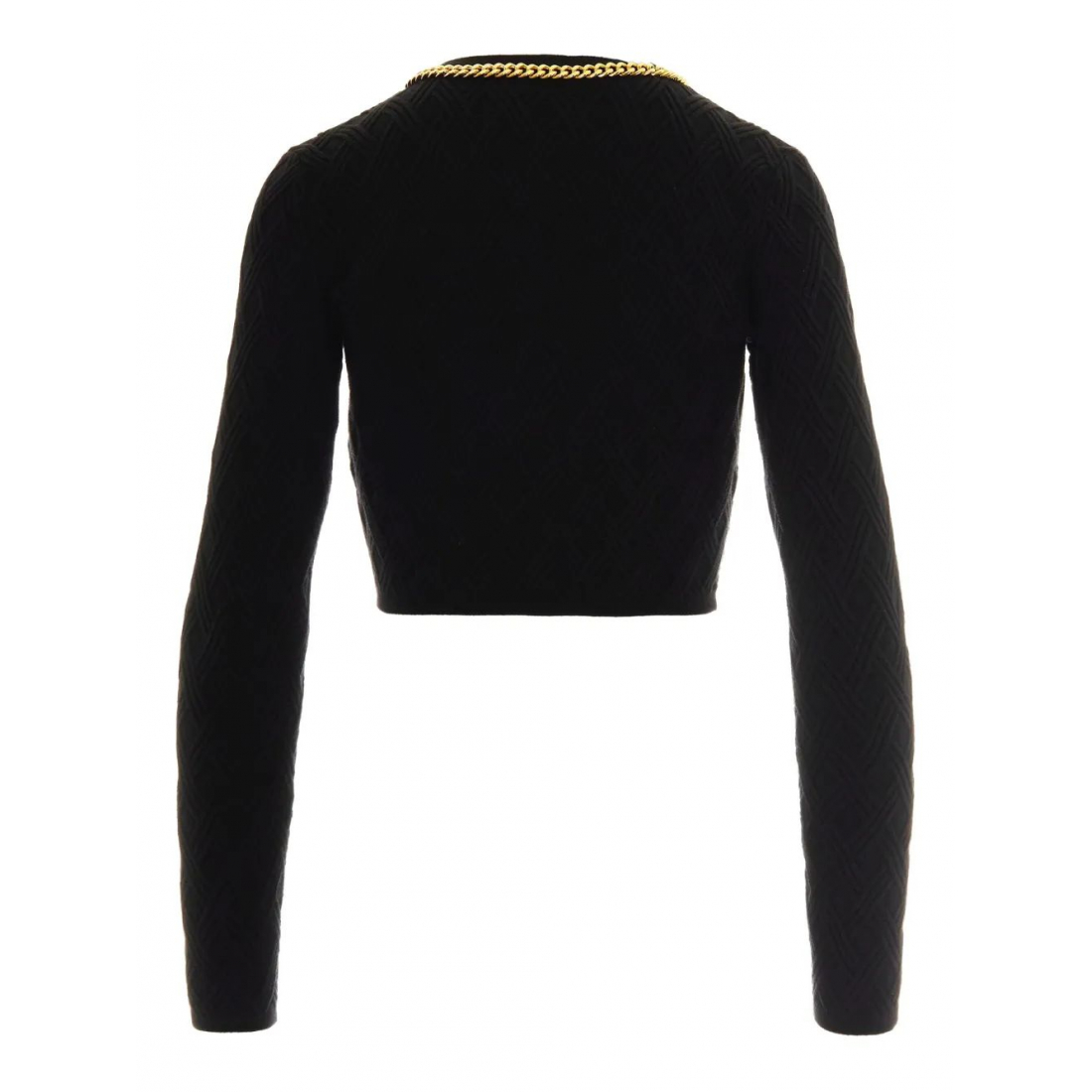 Cardigan 'Chain-Trim Diamond-Pattern' pour Femmes