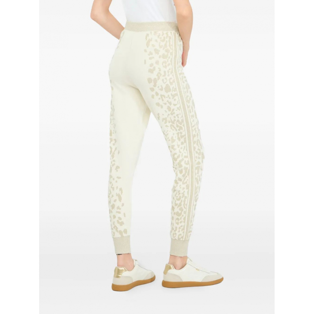 Pantalon 'Animal-Print Elastic-Cuff' pour Femmes