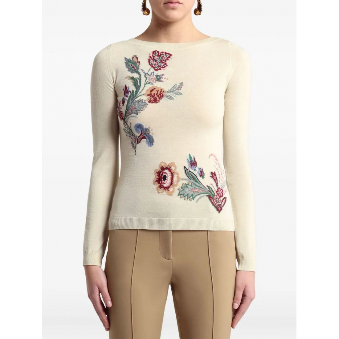 Pull 'Floral-Jacquard' pour Femmes