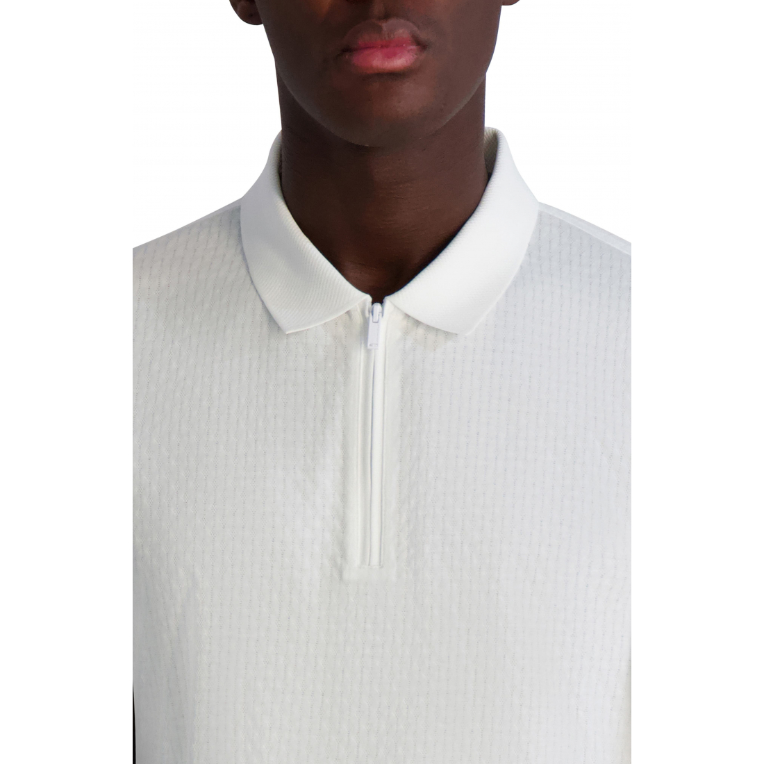 Men's 'Textured Quarter Zip Performance' Polo Shirt