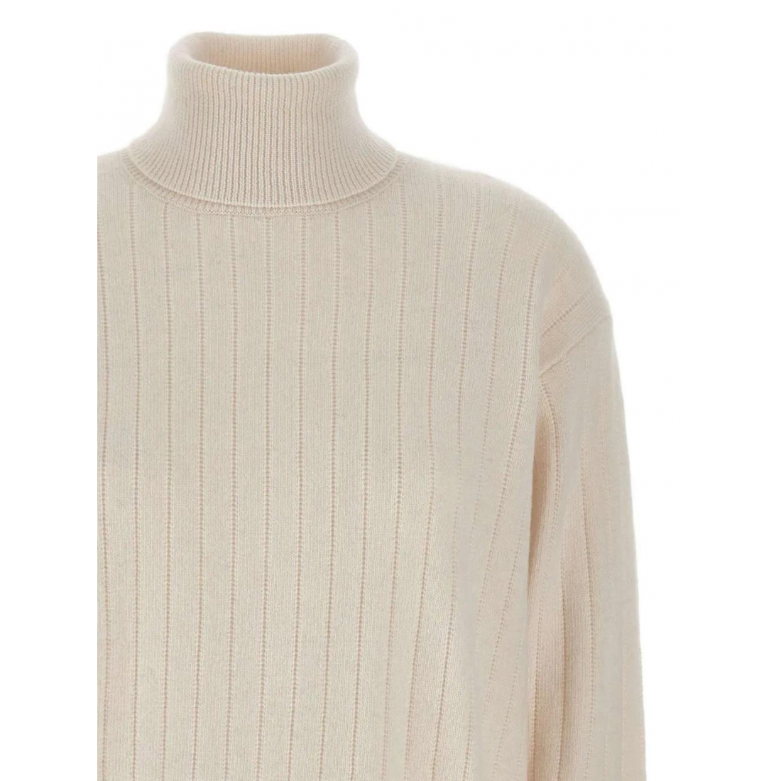 'Turtleneck Ribbed' Kaschmirpullover für Damen