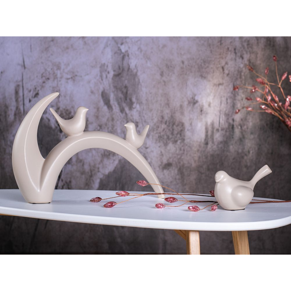 'Birds On Trunk Oasis' Sculpture - 41 cm