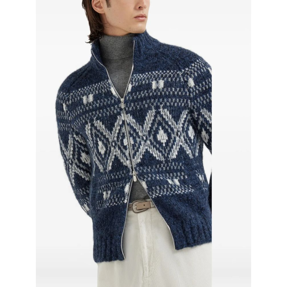 Men's 'Geometric jacquard' Cardigan