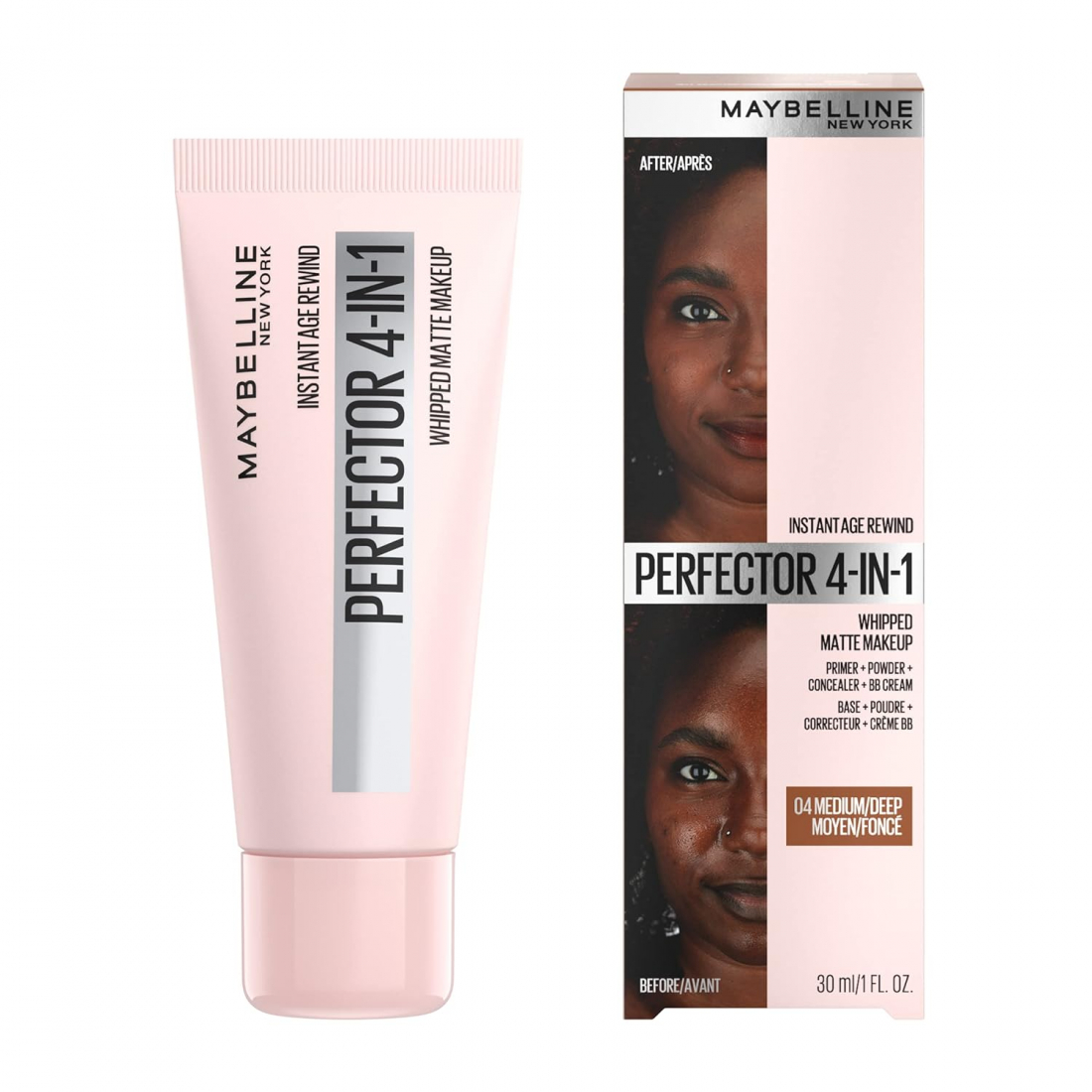 Fond de teint 'Instant Age Rewind Perfector 4-In-1 Matte' - 04 Medium Deep 30 ml