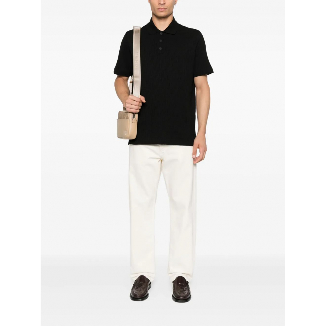 Men's 'Textured Button' Polo Shirt