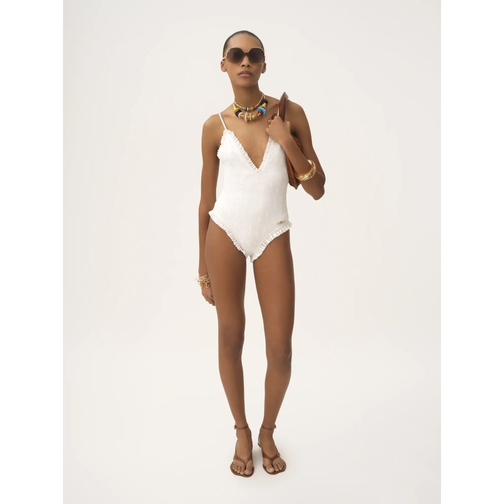 Maillot de bain 'Ruffled V-Neck' pour Femmes