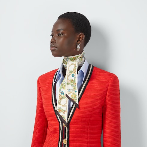 Women's 'Printed' Silk Scarf