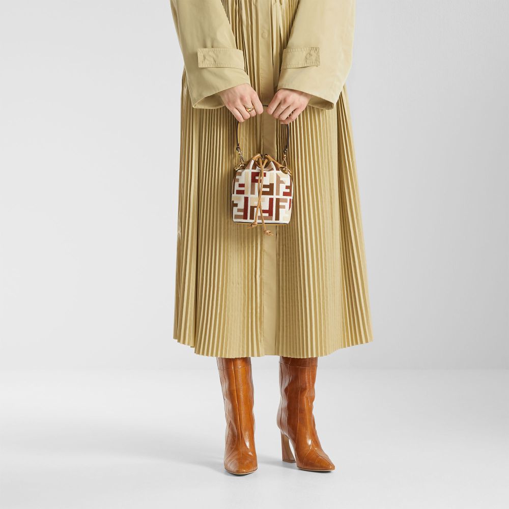 Women's 'Mon Tresor Ff Embroidery' Mini Bag