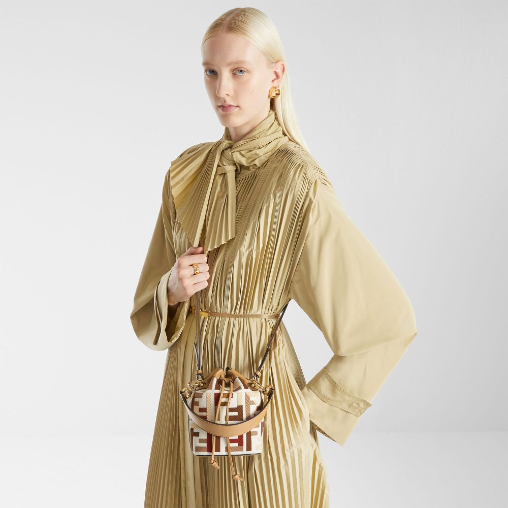 Women's 'Mon Tresor Ff Embroidery' Mini Bag