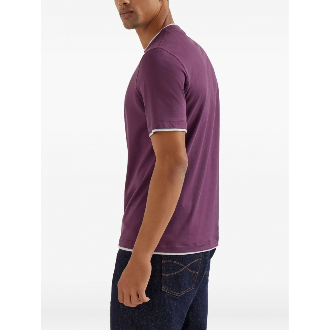 Men's 'Contrast-Trim Crew-Neck' T-Shirt