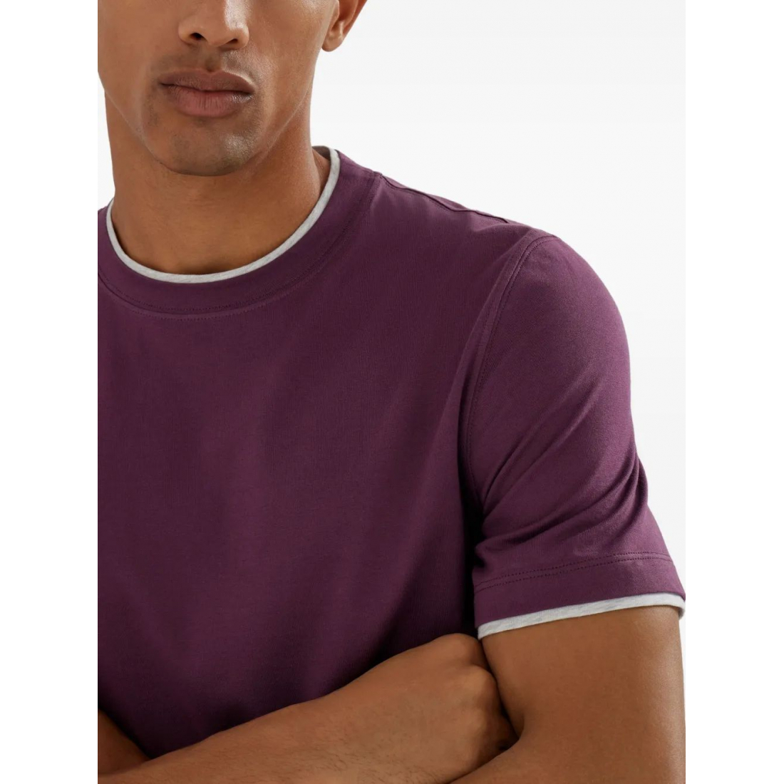 Men's 'Contrast-Trim Crew-Neck' T-Shirt