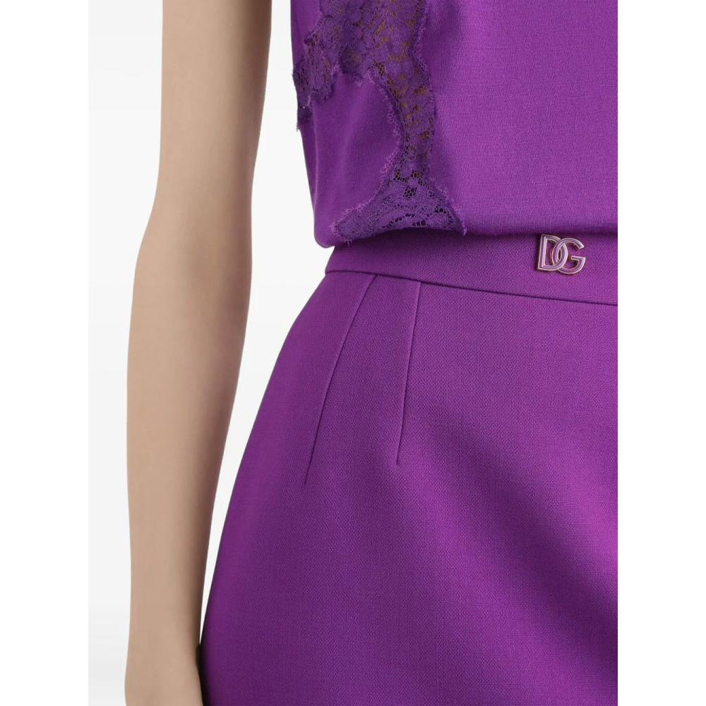 Jupe Midi 'Metallic Logo' pour Femmes