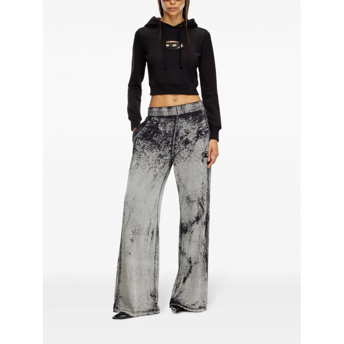 Sweatshirt à capuche  'Logo-Patch Drawstring' pour Femmes