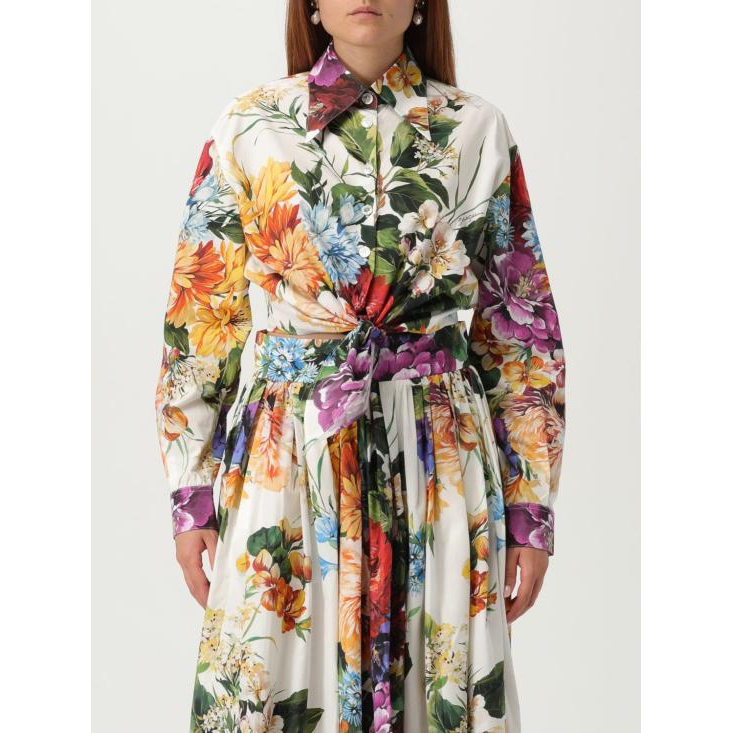 'Floral-Print' Langärmelige Bluse für Damen