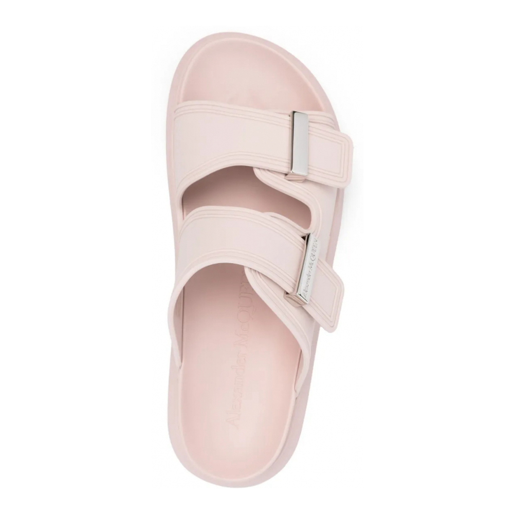 Sandales plates 'Logo-Engraved' pour Femmes