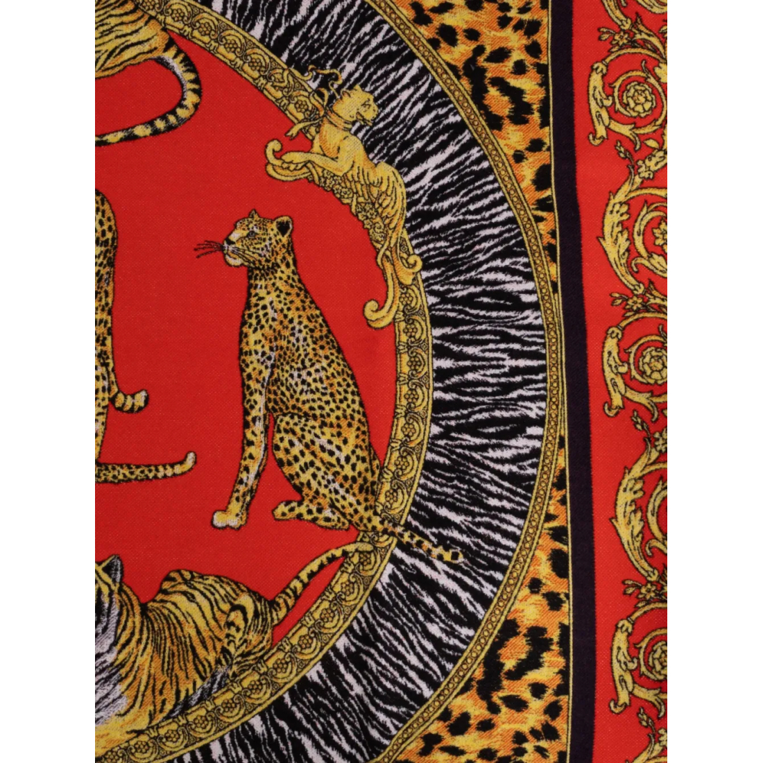 'Animal-Print Fringed' Blanket - 140 x 140 cm