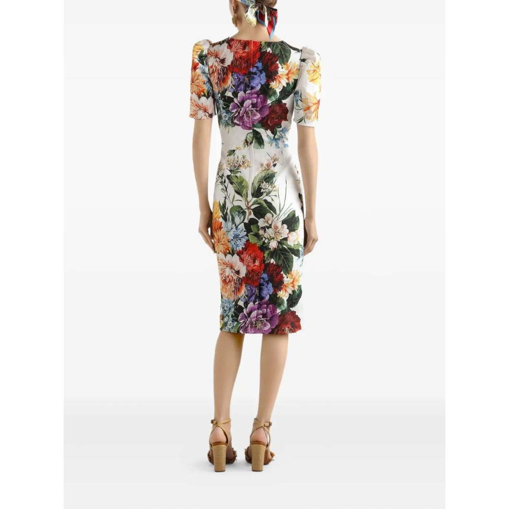 'Floral-Print' Midi Kleid für Damen