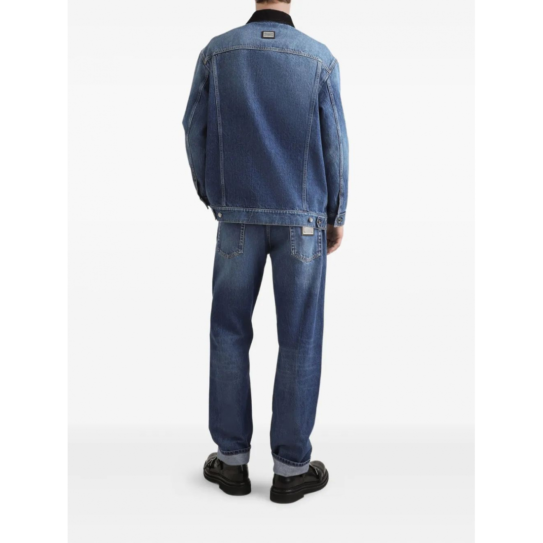 Men's 'Corduroy-Collar' Denim Jacket