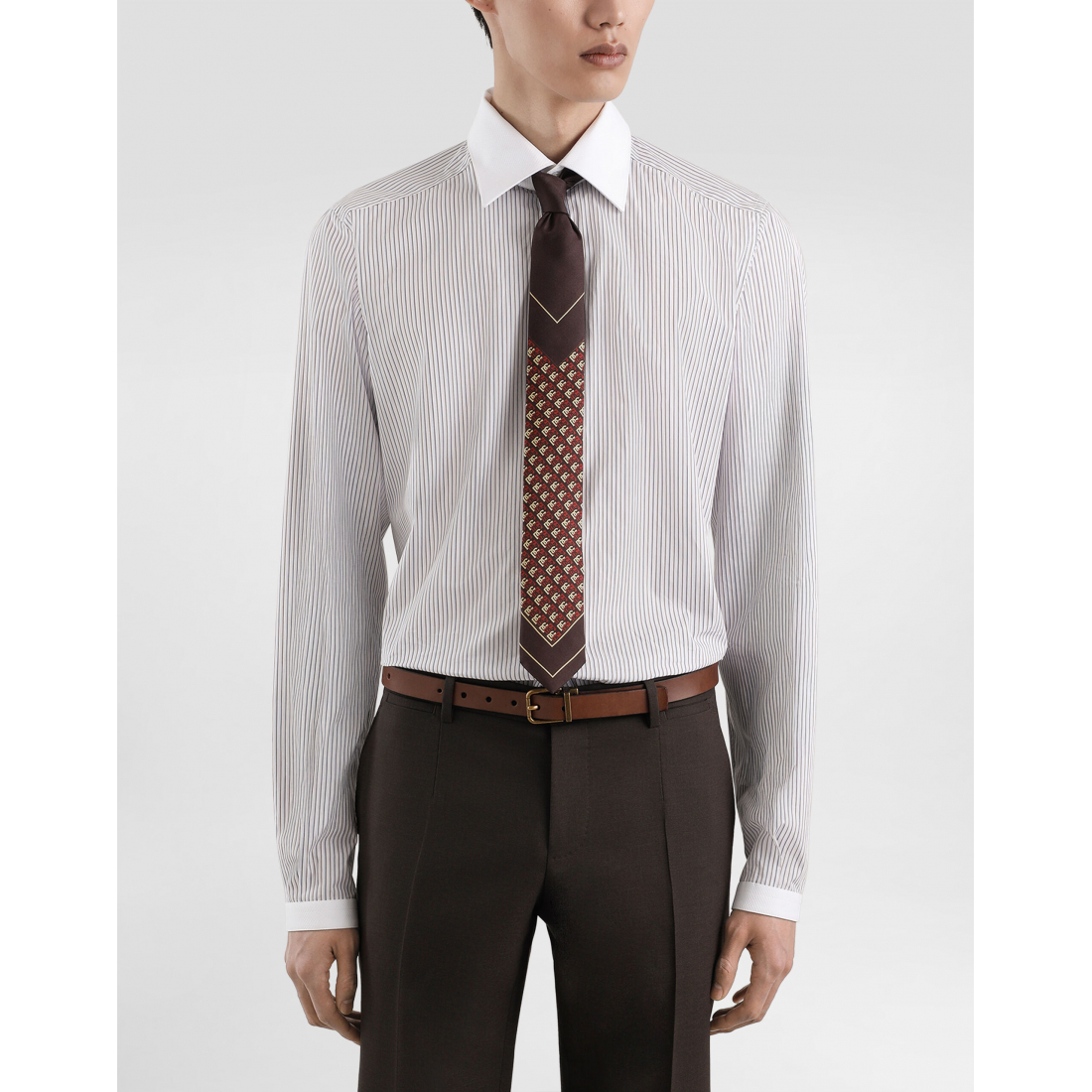 Cravate 'Micro-Design and Logo Twill Print' pour Hommes