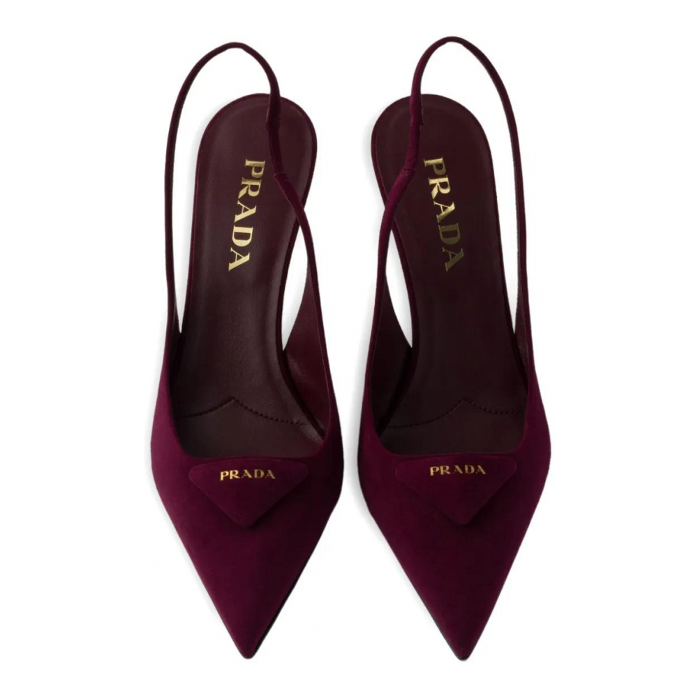 Women's 'Triangle-Logo' Slingback Pumps