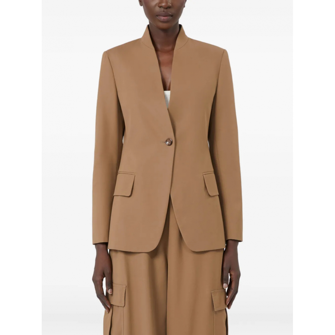 Veste 'Stand-Collar Single-Button' pour Femmes