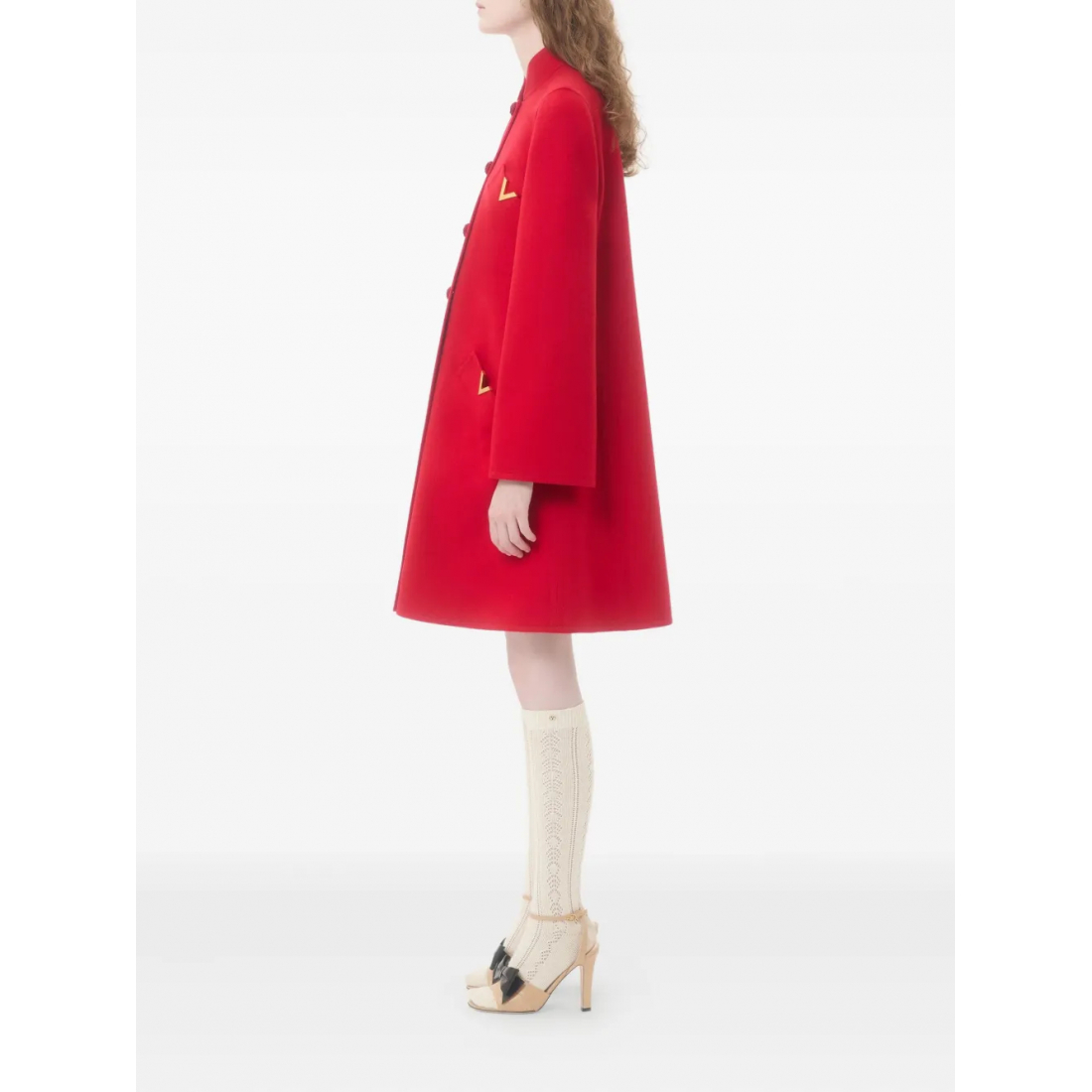 'Vgold Button-Up' Mantel für Damen