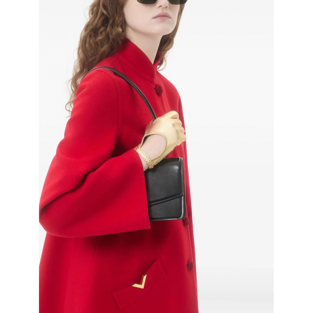 'Vgold Button-Up' Mantel für Damen