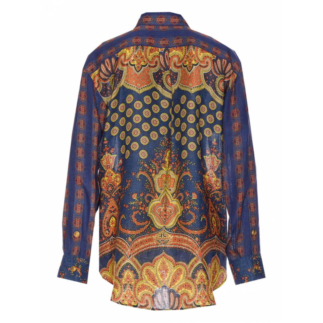 'Medaglioni Voyage Imaginaire' Langärmeliges T-Shirt für Damen