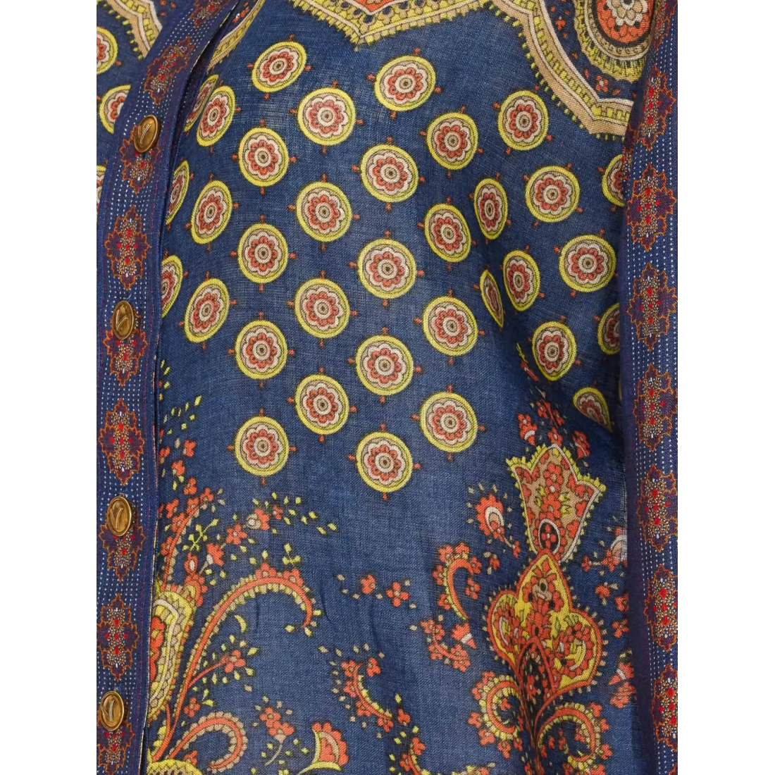 'Medaglioni Voyage Imaginaire' Langärmeliges T-Shirt für Damen