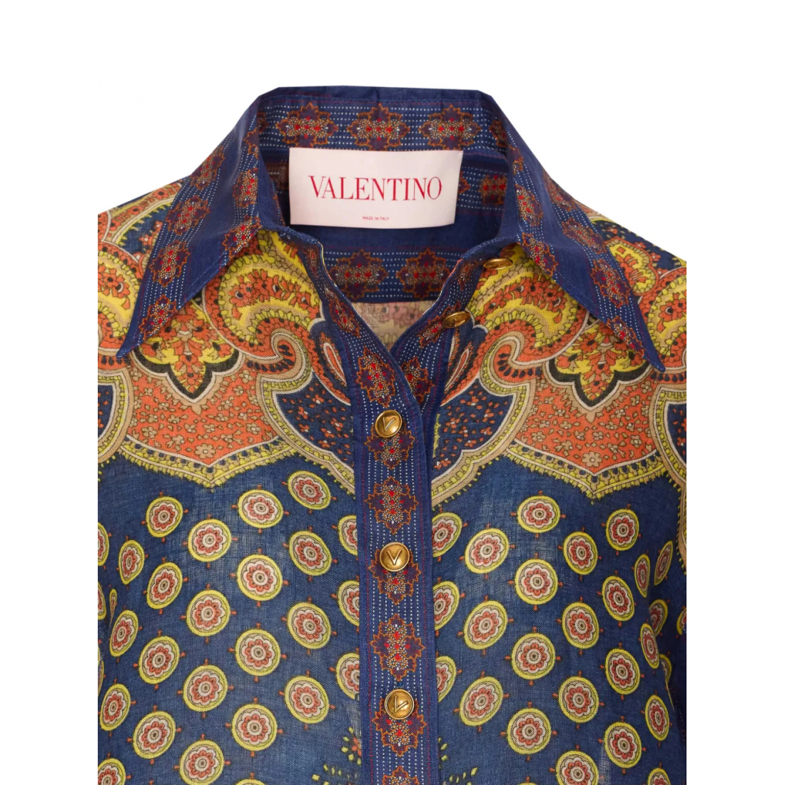 'Medaglioni Voyage Imaginaire' Langärmeliges T-Shirt für Damen