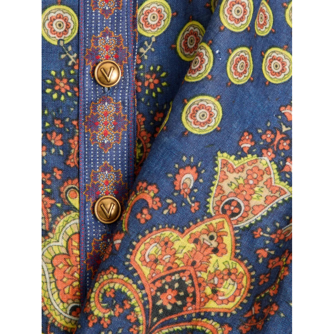 'Medaglioni Voyage Imaginaire' Langärmeliges T-Shirt für Damen