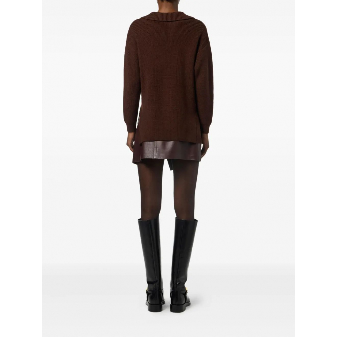 Women's 'Buckle-Detail Polo-Collar' Sweater