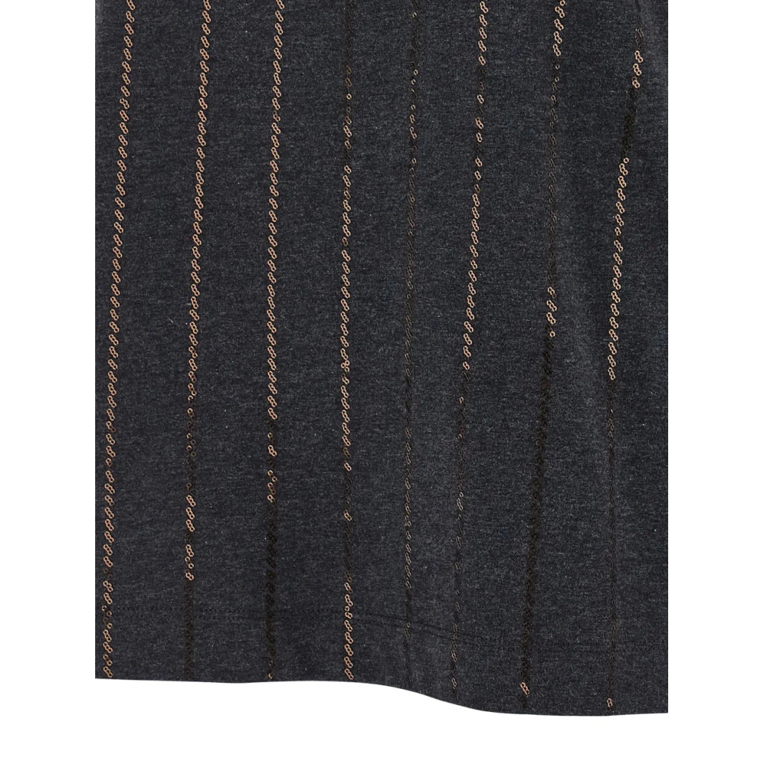 'Dazzling Chalk Stripe Embroidery' T-Shirt für Damen